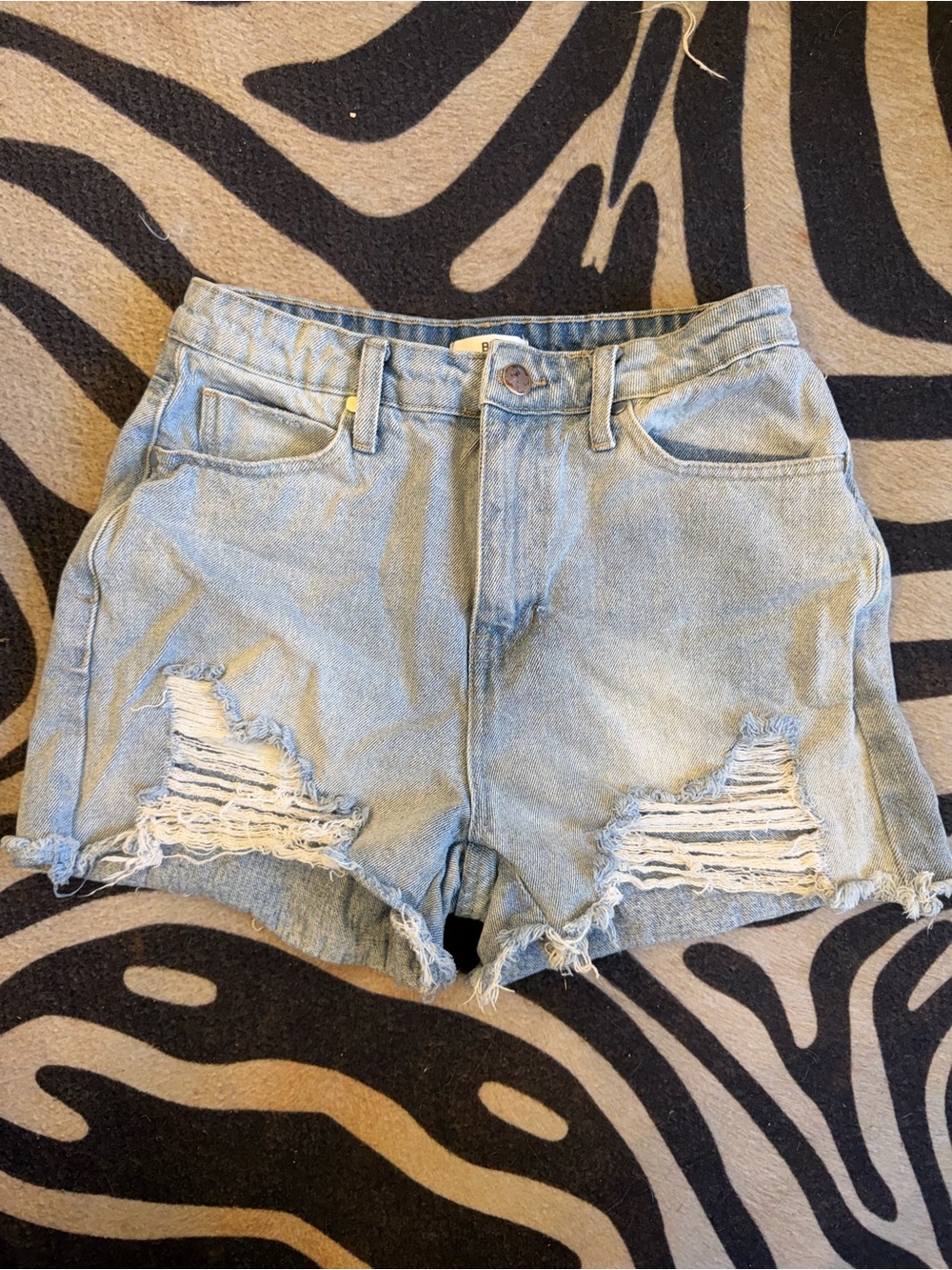 bp Light Blue Distressed Denim Cutoff Shorts